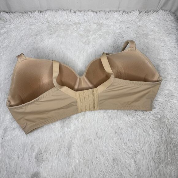 CACIQUE / tan nude lightly lined t-shirt no wire bra / 44F - Picture 2 of 6